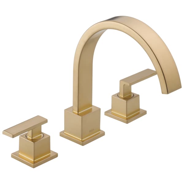 Delta 3-hole 8-16" installation Hole Deck-Mount without Diverter Tub Filler Faucet, Champagne Bronze T2753-CZ - main